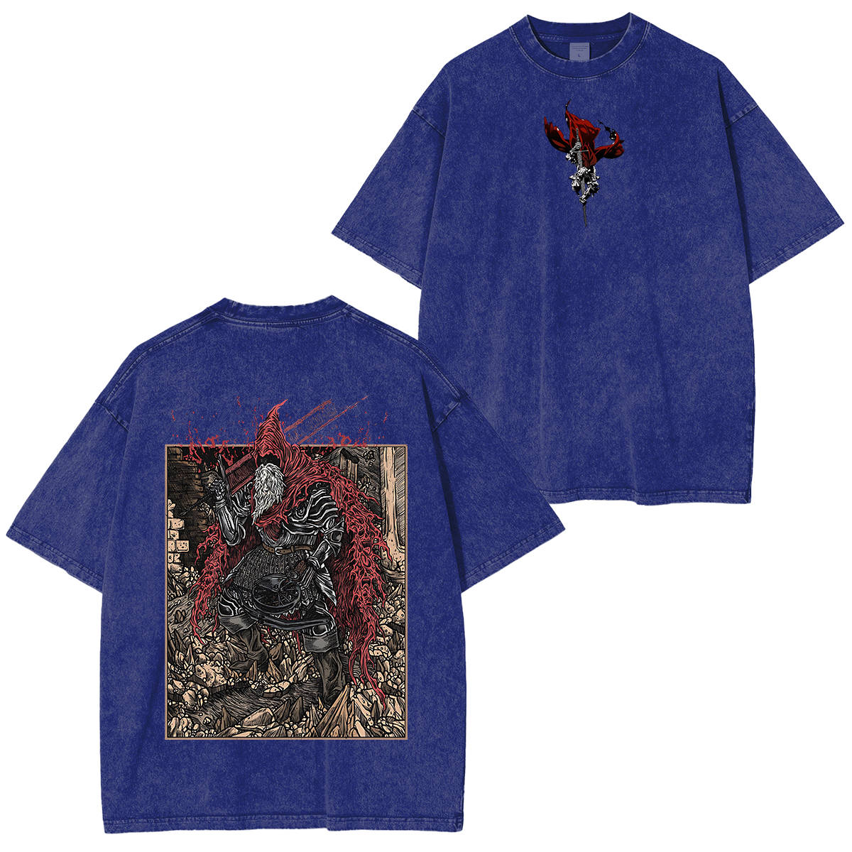 Dark Souls Slave Knight Gael Grim Unisex Washed T-Shirt