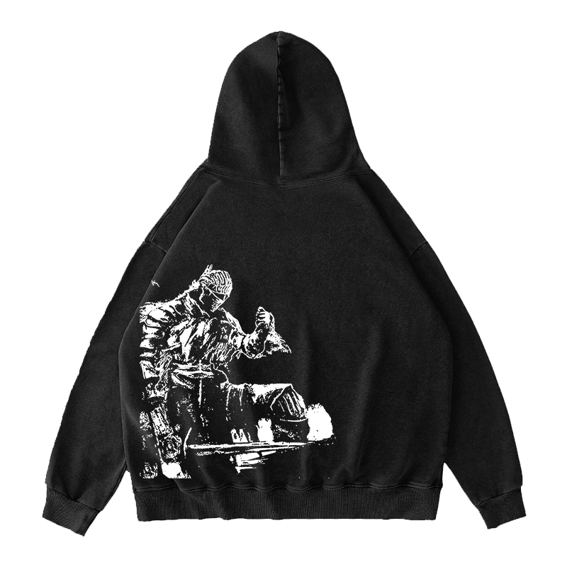 Dark Souls Unisex Washed Zip Up Hoodie