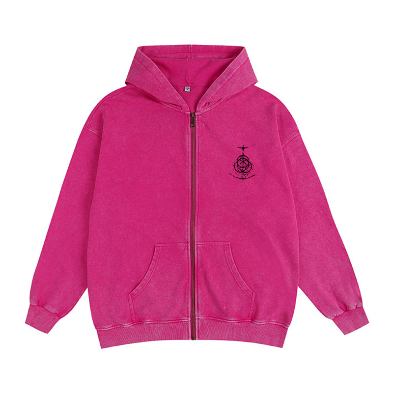 Malenia, blade of miquella Unisex Washed Zip Up Hoodie