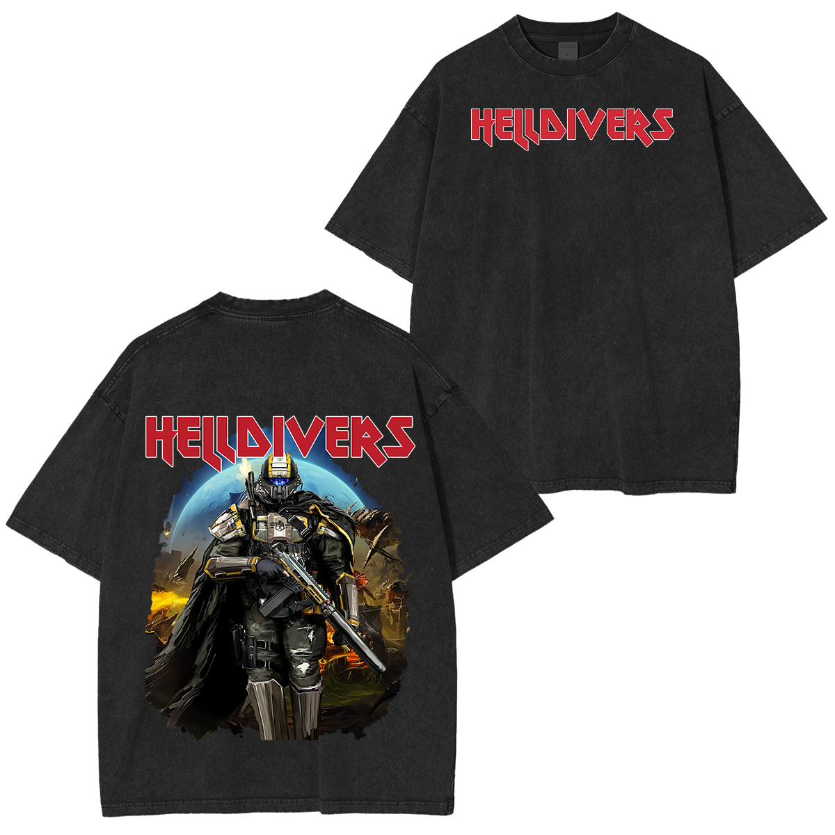 Helldivers 2 Vintage Unisex Washed T-Shirt