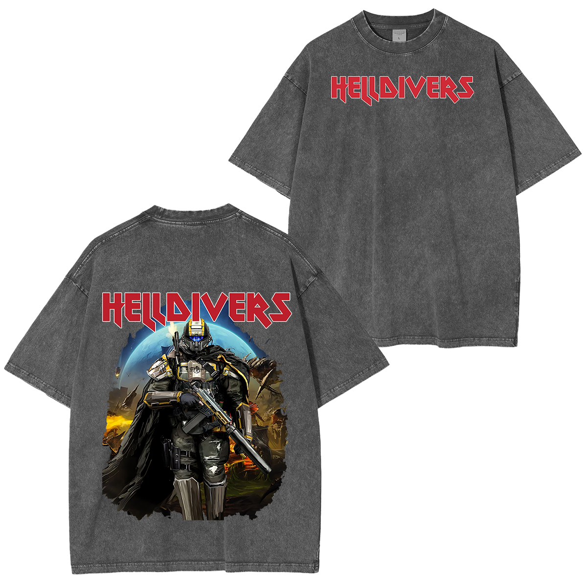 Helldivers 2 Vintage Unisex Washed T-Shirt