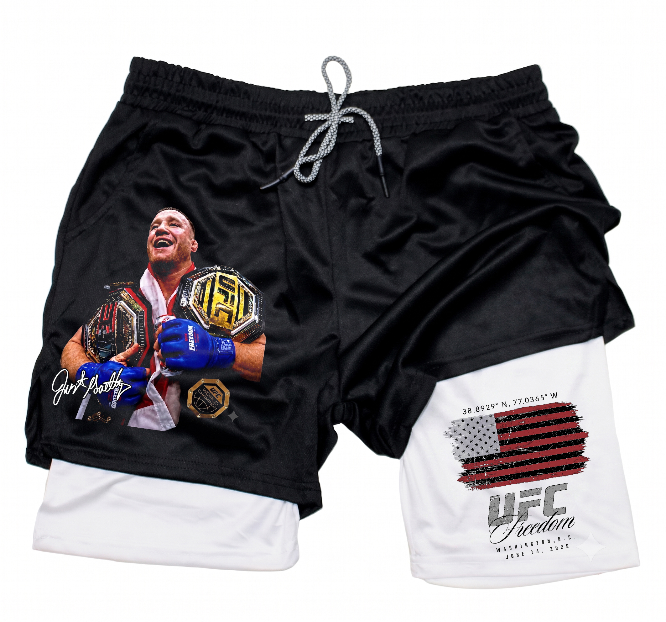 FIGHTRELIC UFC Vegeta Anime Printed Double Layer Shorts