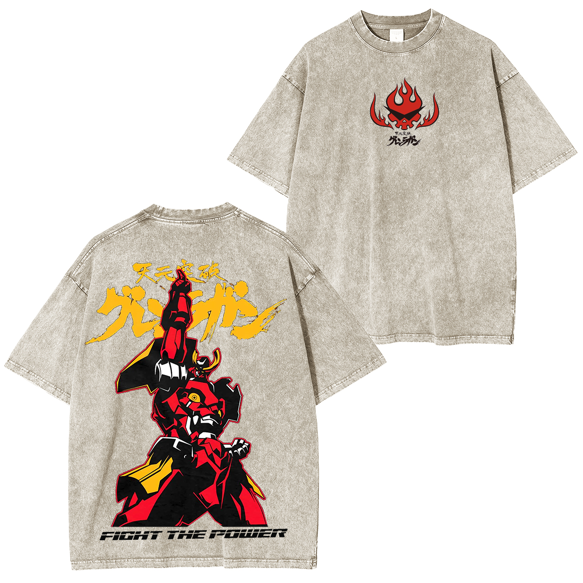 Gurren Lagann Unisex Washed T-Shirt