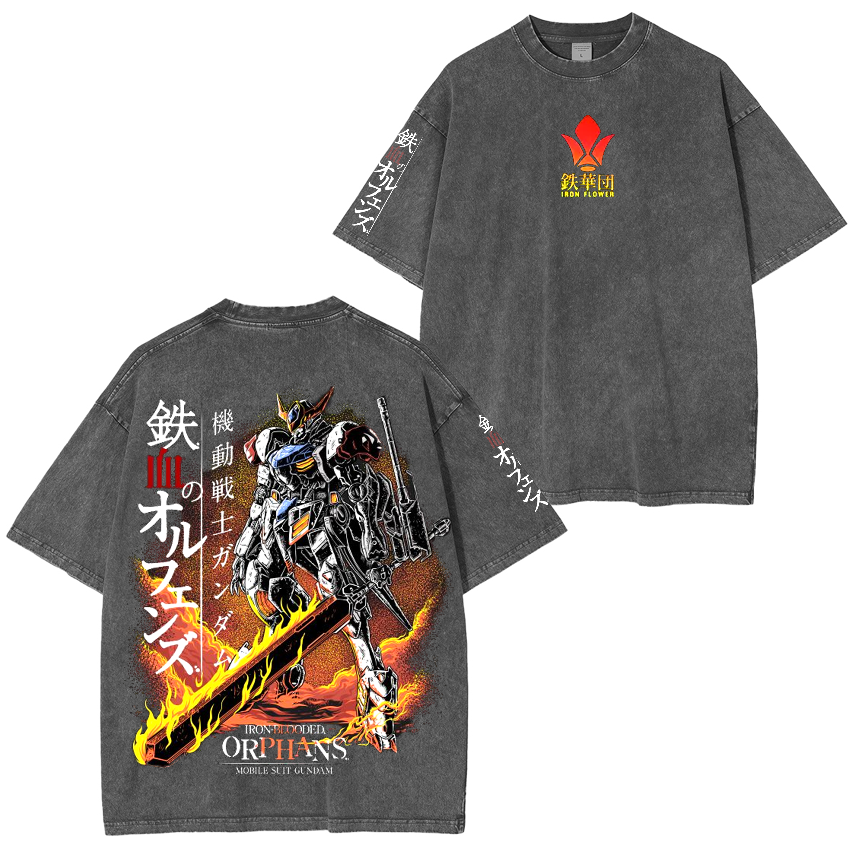Barbatos Iron Blooded Orphans,Gundam Washed T-shirt/Crewneck/Hoodie