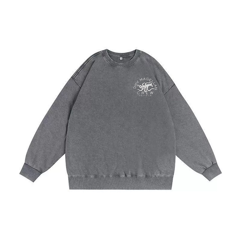 Death Stranding 2 - DHV MAGELLAN Crew Member Unisex Washed Crewneck Sweatshirt