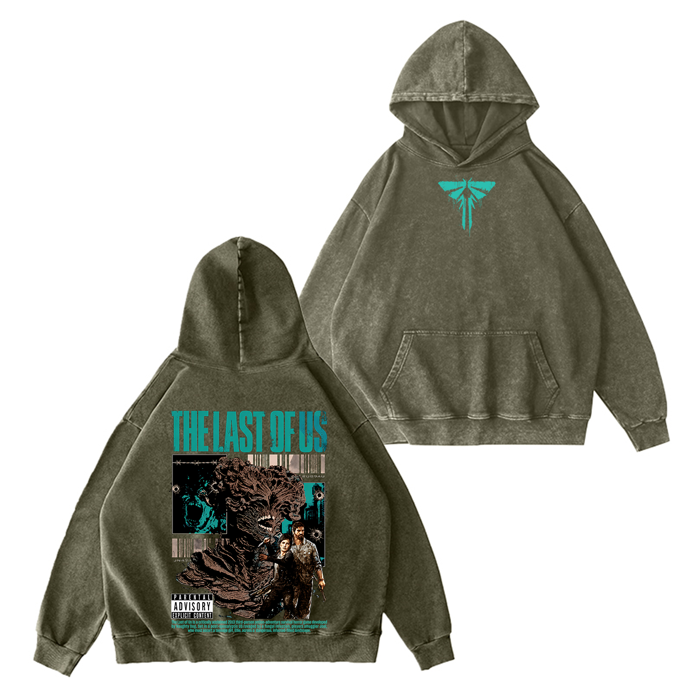 The Last Of Us Unisex Washed Unisex Washed T-shirt/Crewneck/Hoodie