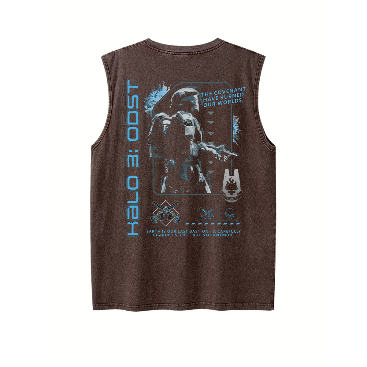 The Rockie Halo 3: ODST game 2 Sides Unisex Washed Tank Top