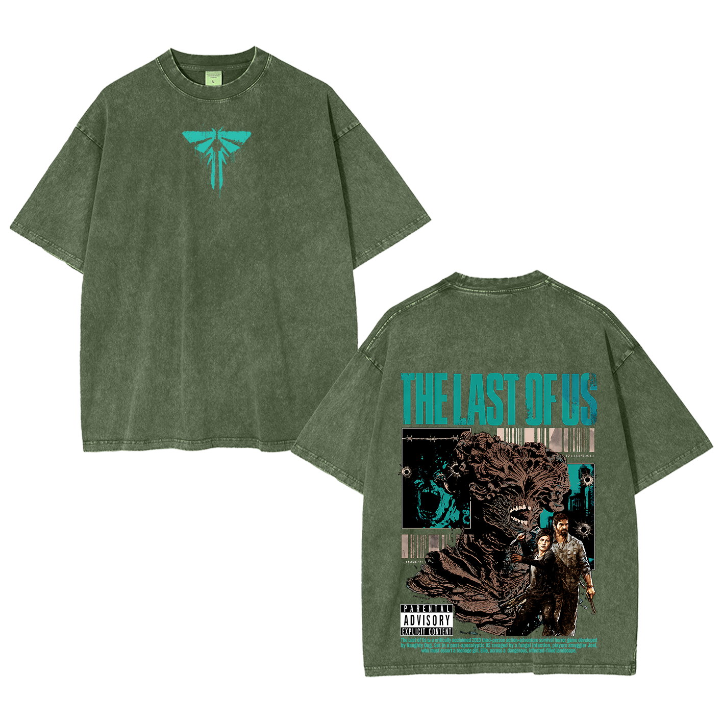 The Last Of Us Unisex Washed Unisex Washed T-shirt/Crewneck/Hoodie