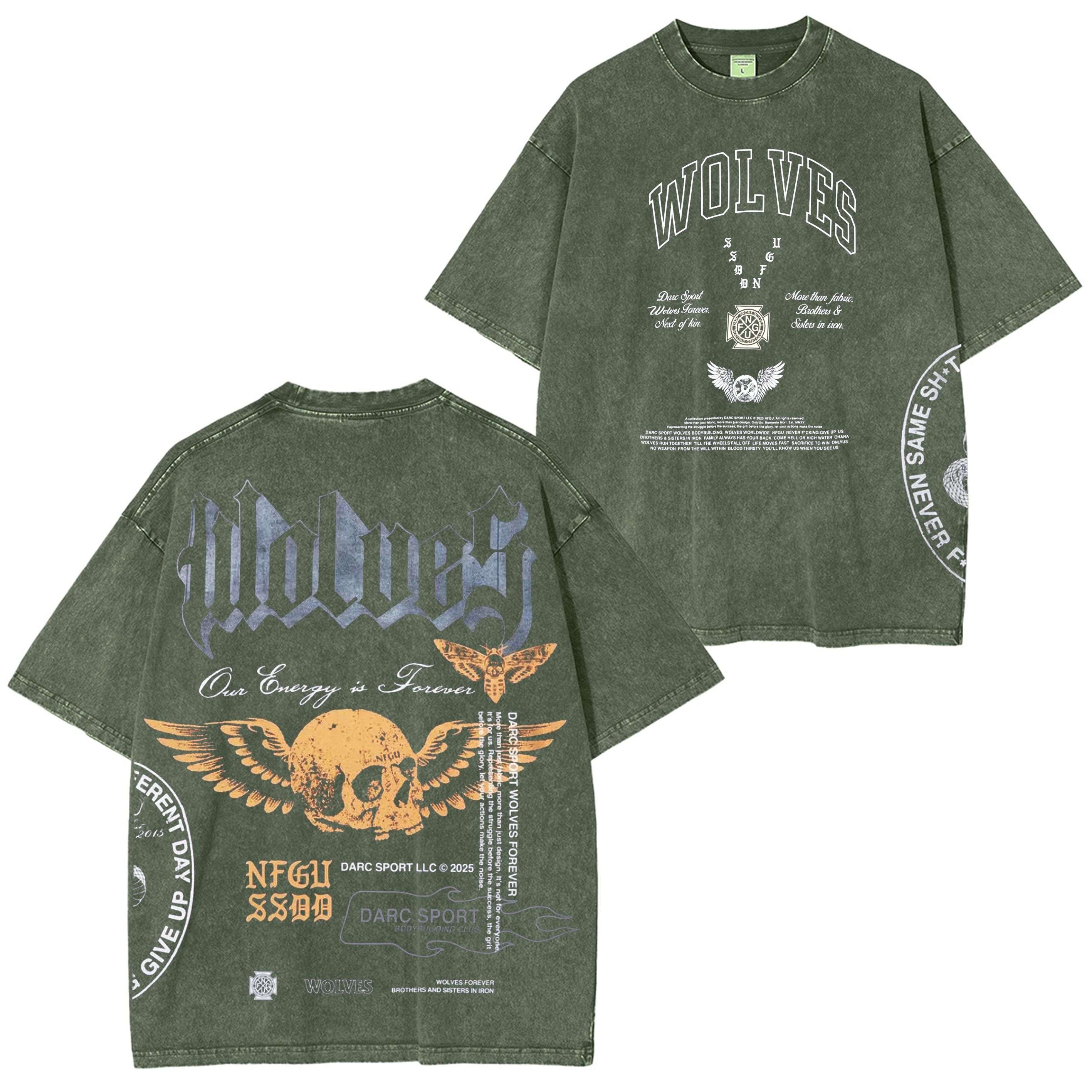Dark wolf gym Washed T-shirt/Crewneck/Hoodie
