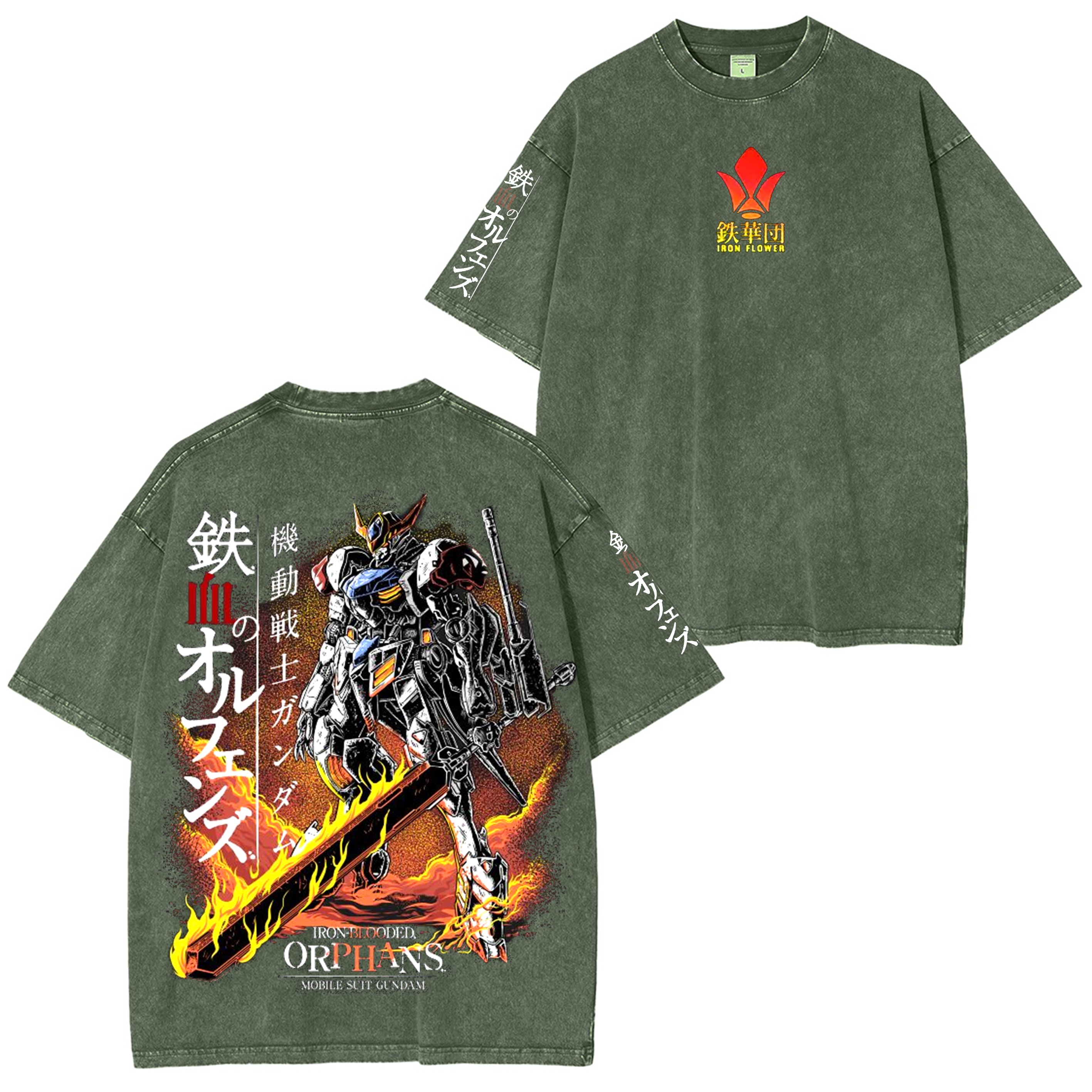 Barbatos Iron Blooded Orphans,Gundam Washed T-shirt/Crewneck/Hoodie