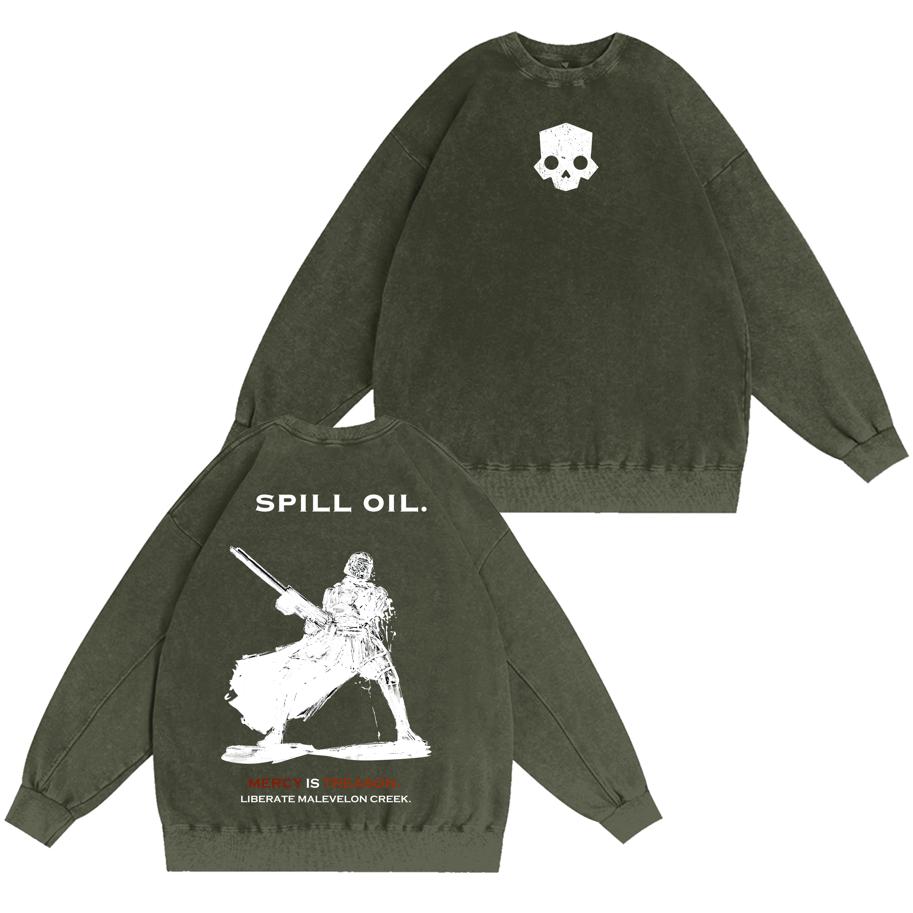 Helldivers 2 Unisex Washed Crewneck Sweatshirt