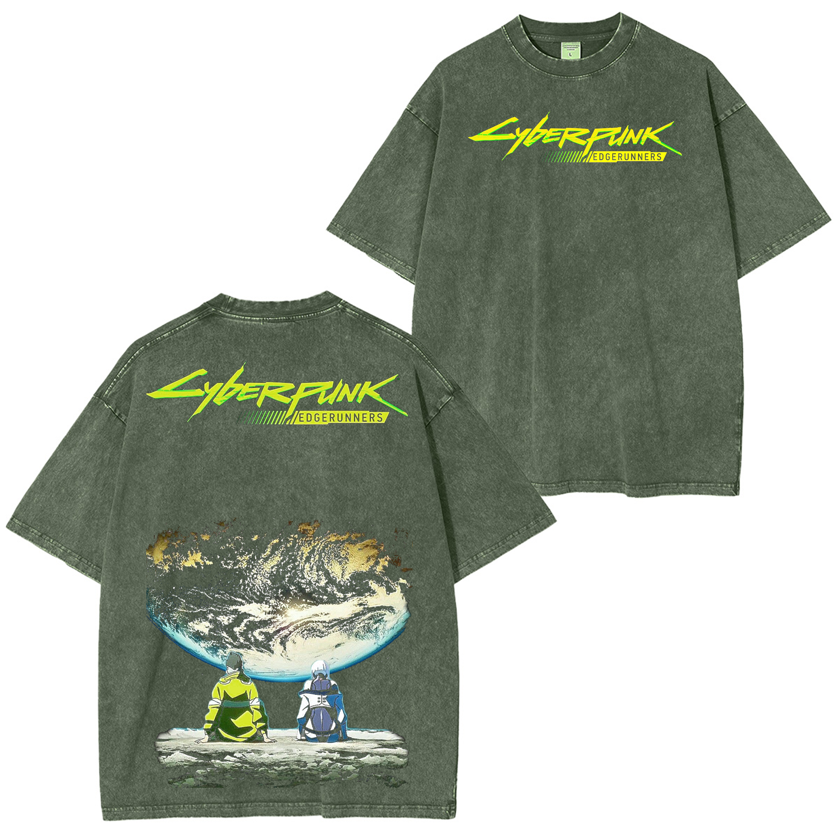 Cyberpunk Edgerunners Vintage Washed T-shirt/Crewneck/Hoodie