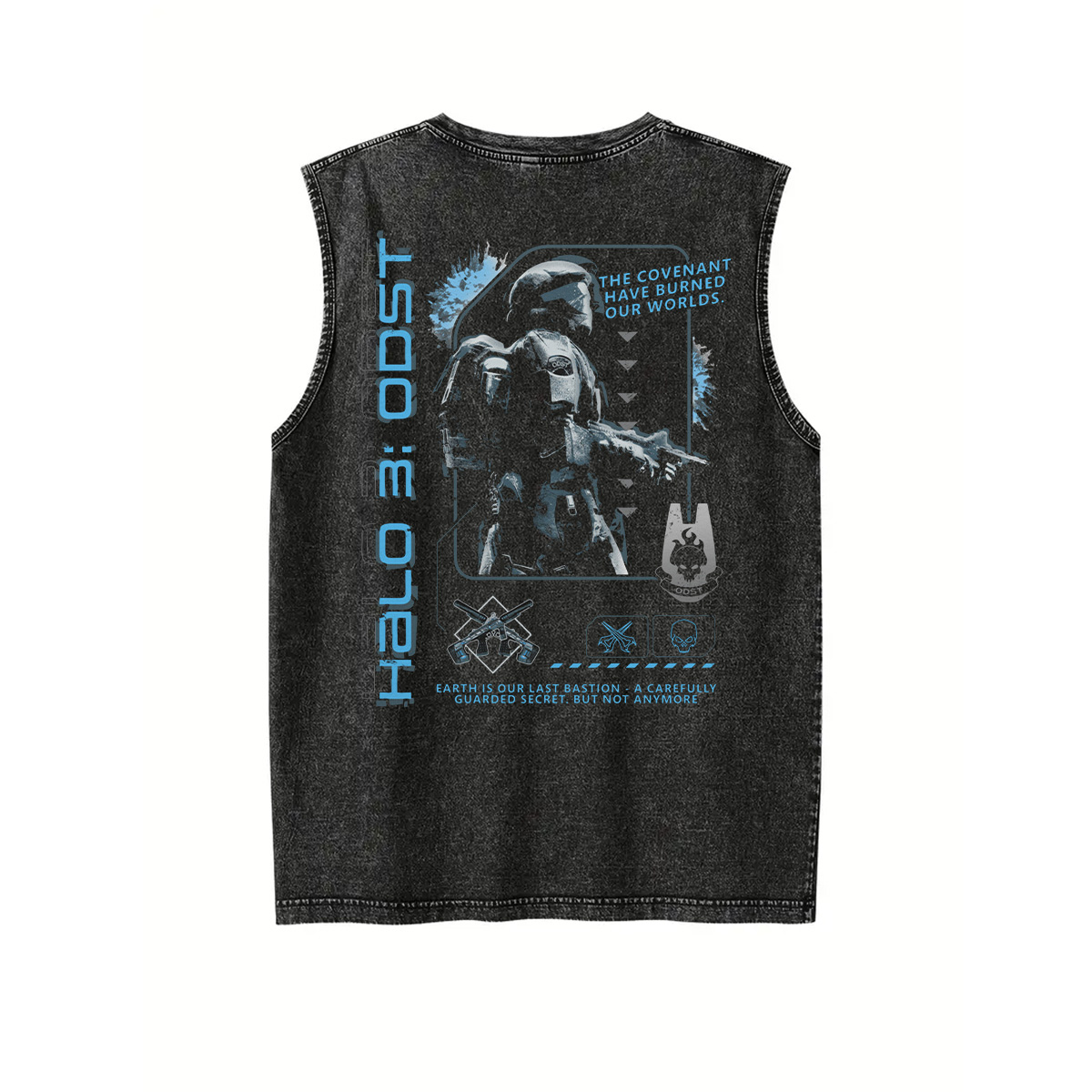 The Rockie Halo 3: ODST game 2 Sides Unisex Washed Tank Top