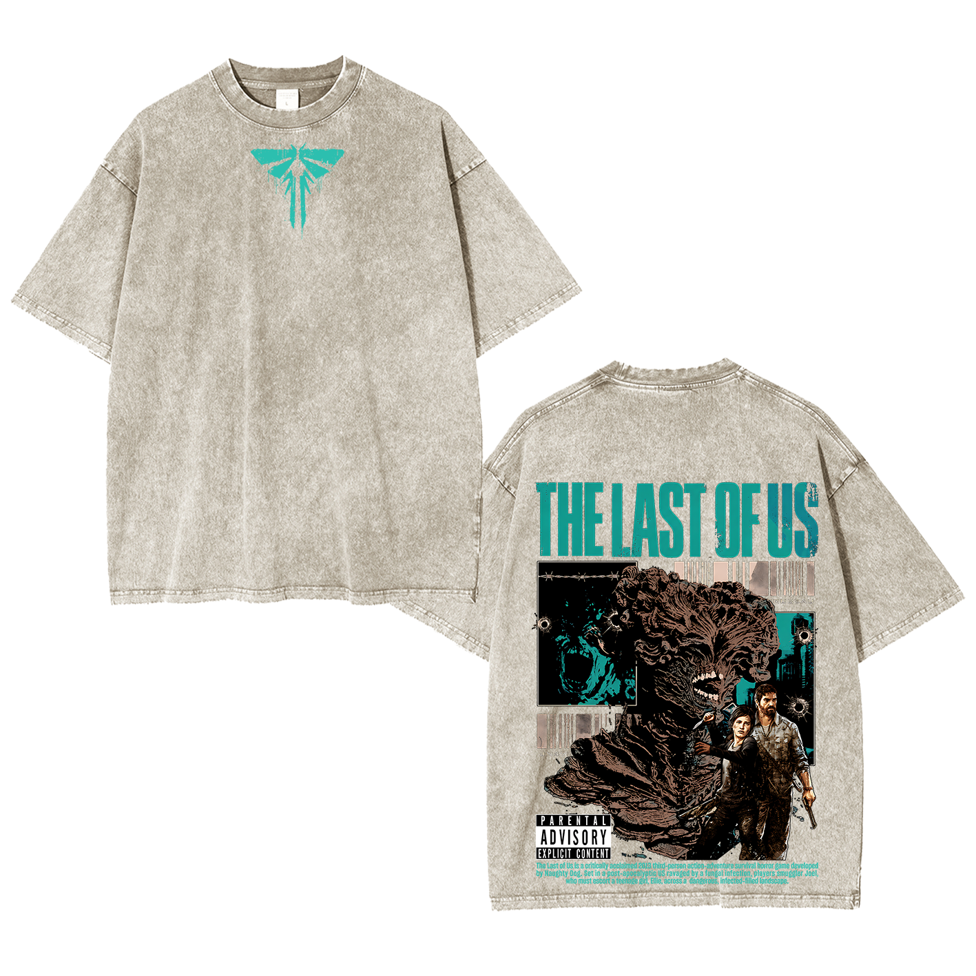 The Last Of Us Unisex Washed Unisex Washed T-shirt/Crewneck/Hoodie