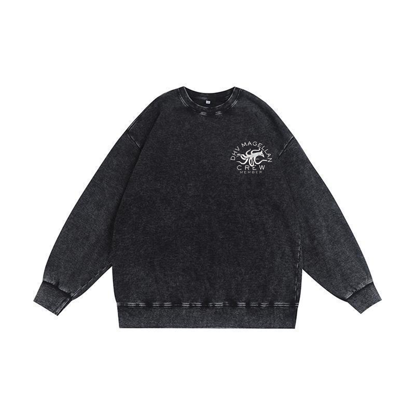 Death Stranding 2 - DHV MAGELLAN Crew Member Unisex Washed Crewneck Sweatshirt