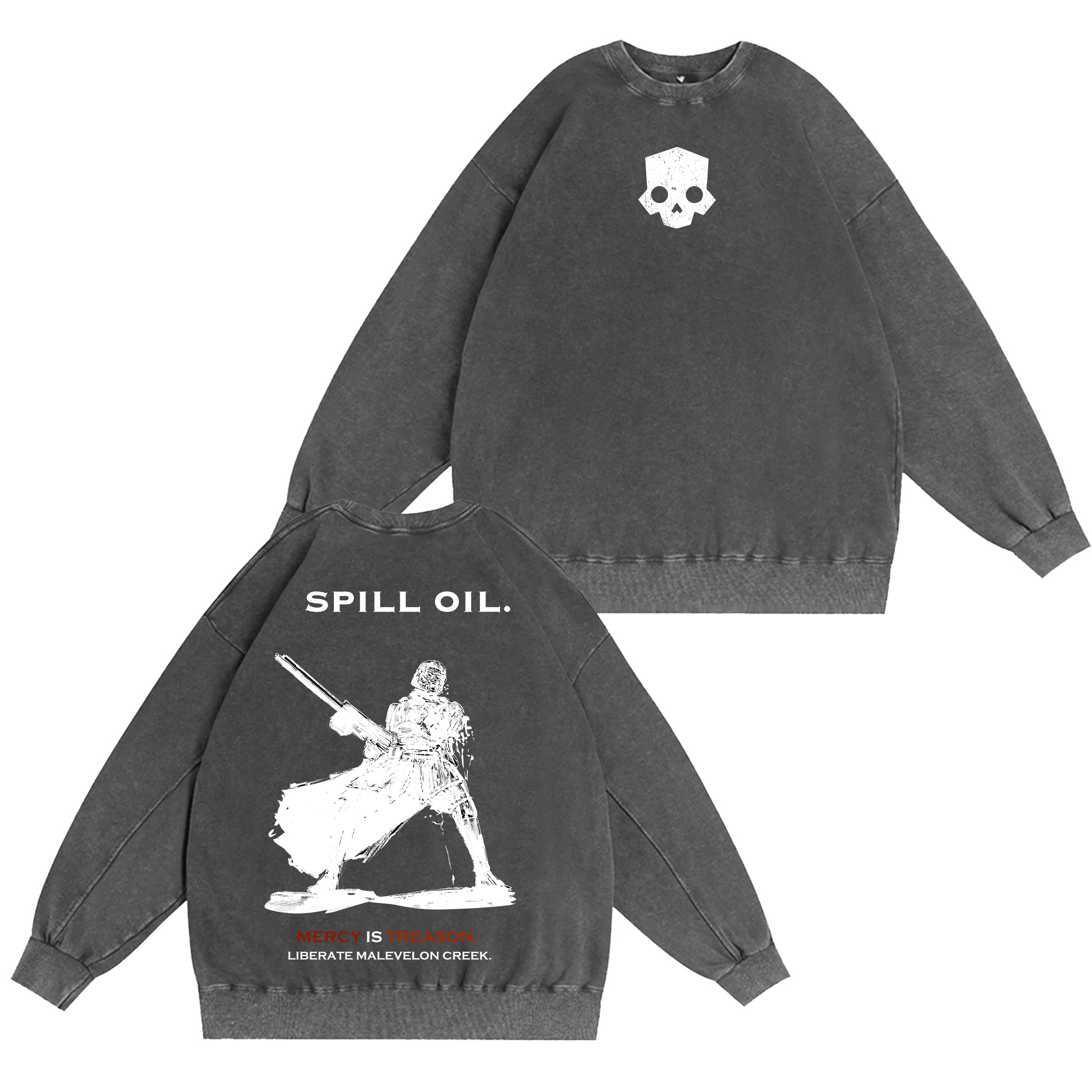 Helldivers 2 Unisex Washed Crewneck Sweatshirt