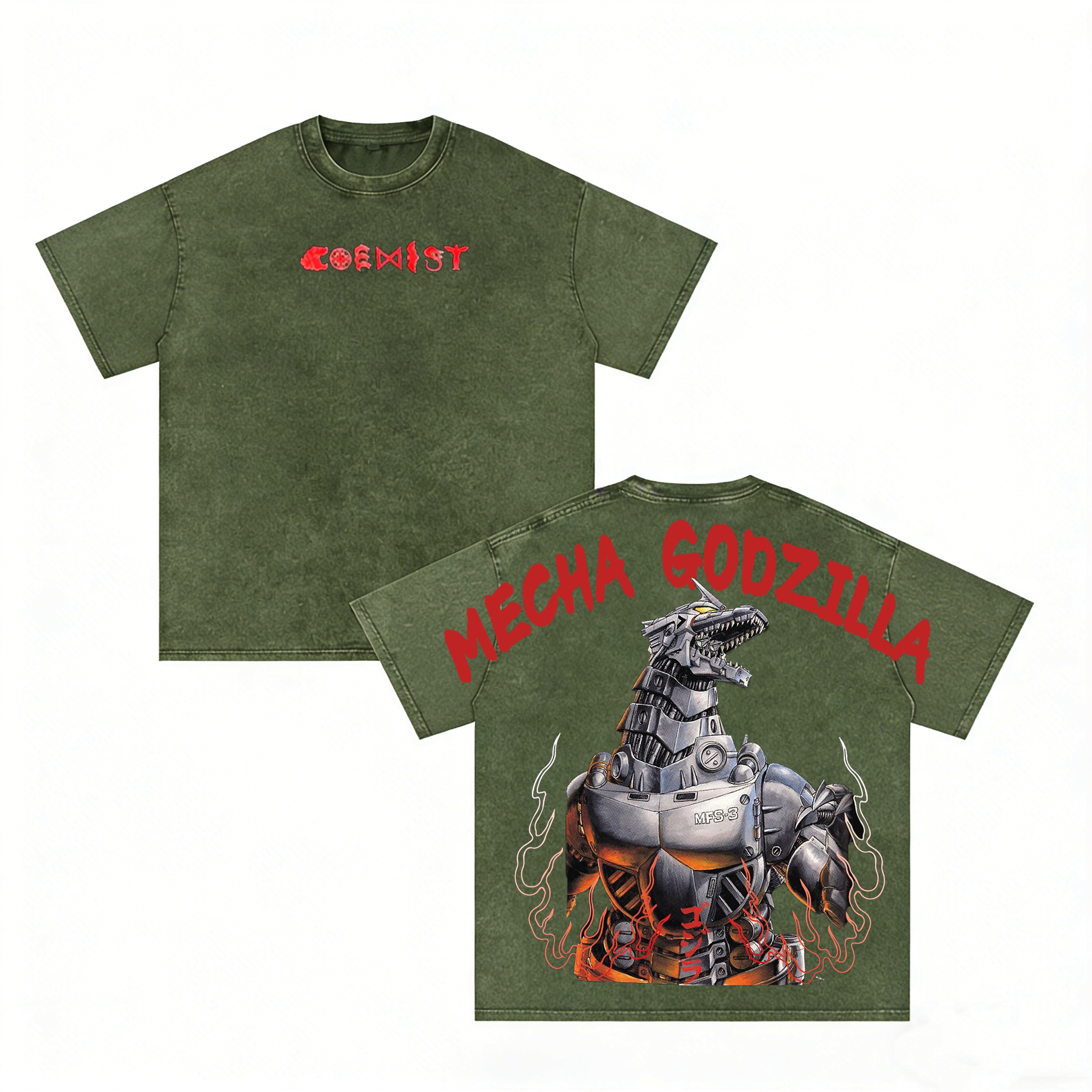 Mecha Godzilla  Washed T-shirt/Crewneck/Hoodie