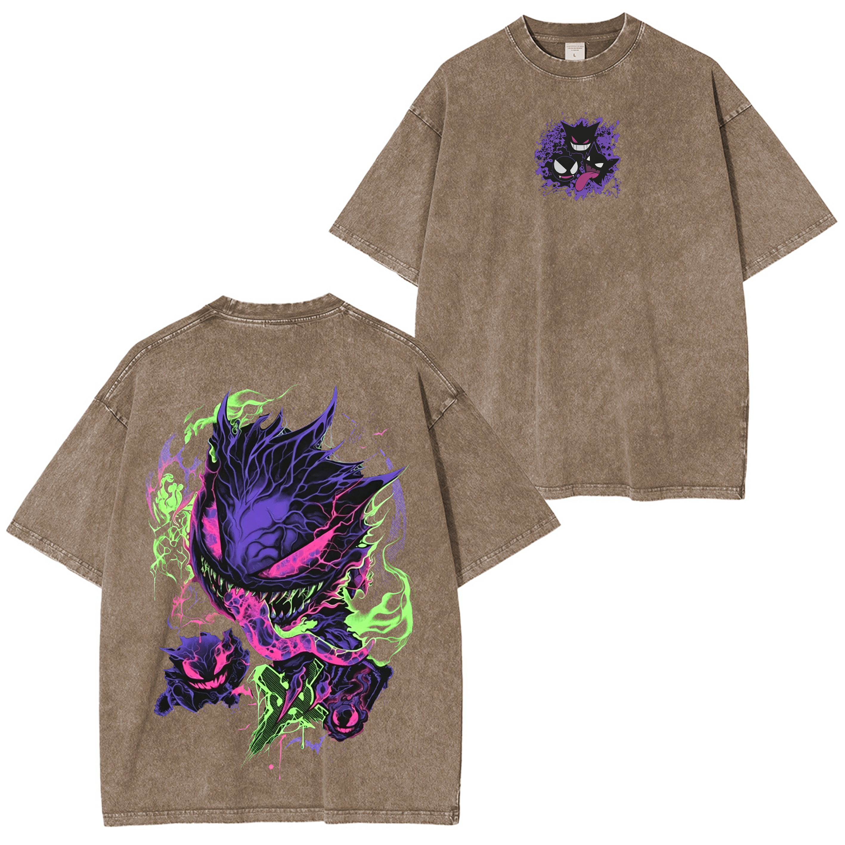 Gengar Pokemon Washed T-shirt/Crewneck/Hoodie