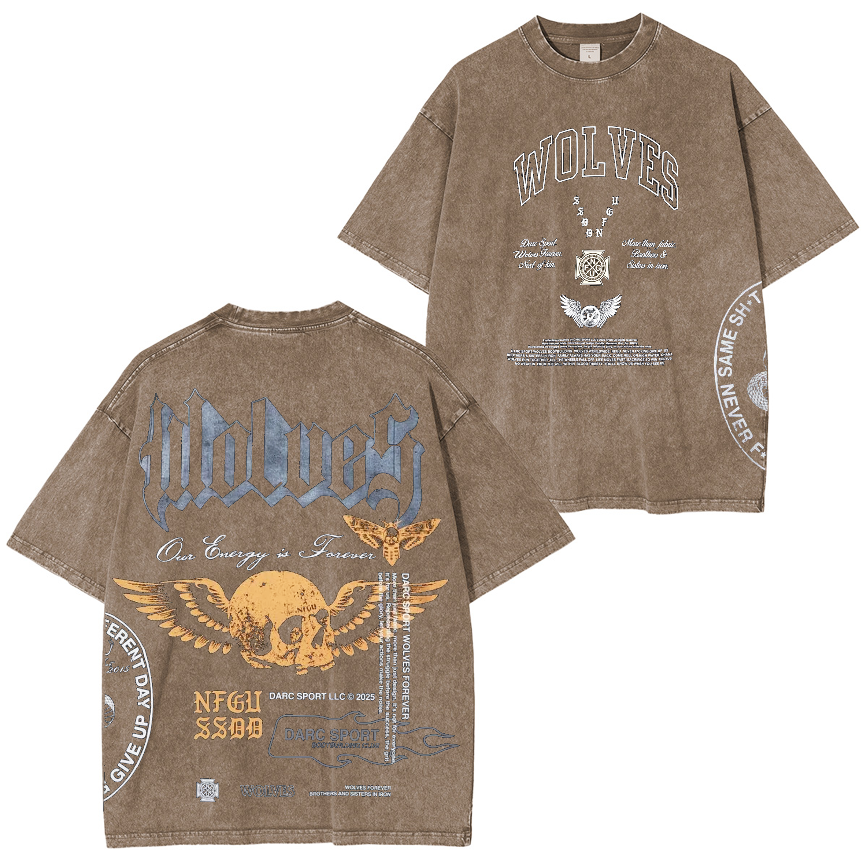 Dark wolf gym Washed T-shirt/Crewneck/Hoodie