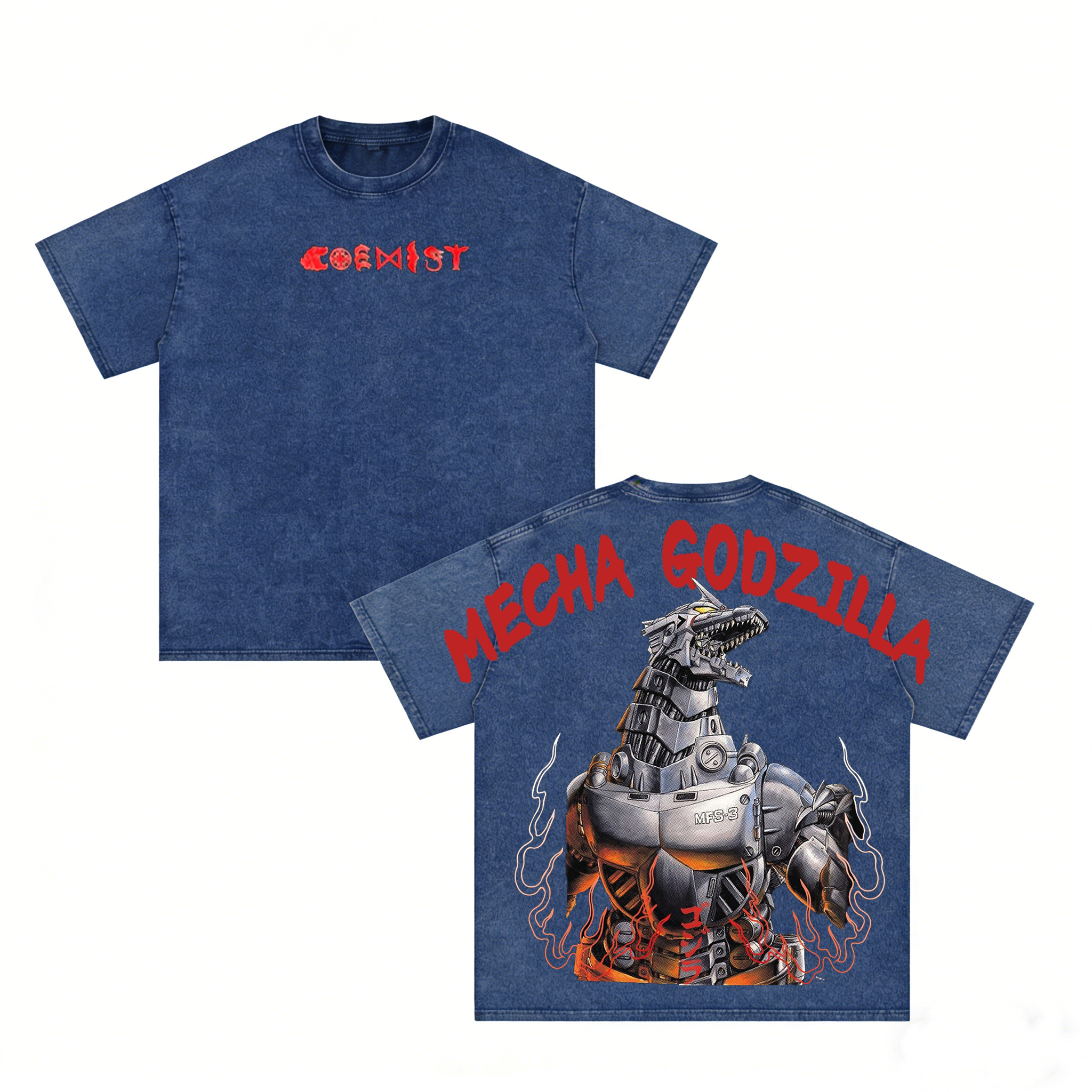 Mecha Godzilla  Washed T-shirt/Crewneck/Hoodie