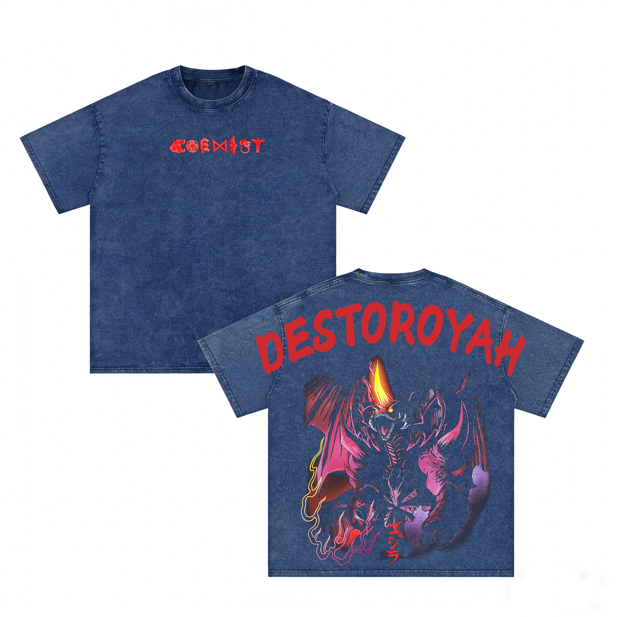 Destoroyah Godzilla  Washed T-shirt/Crewneck/Hoodie