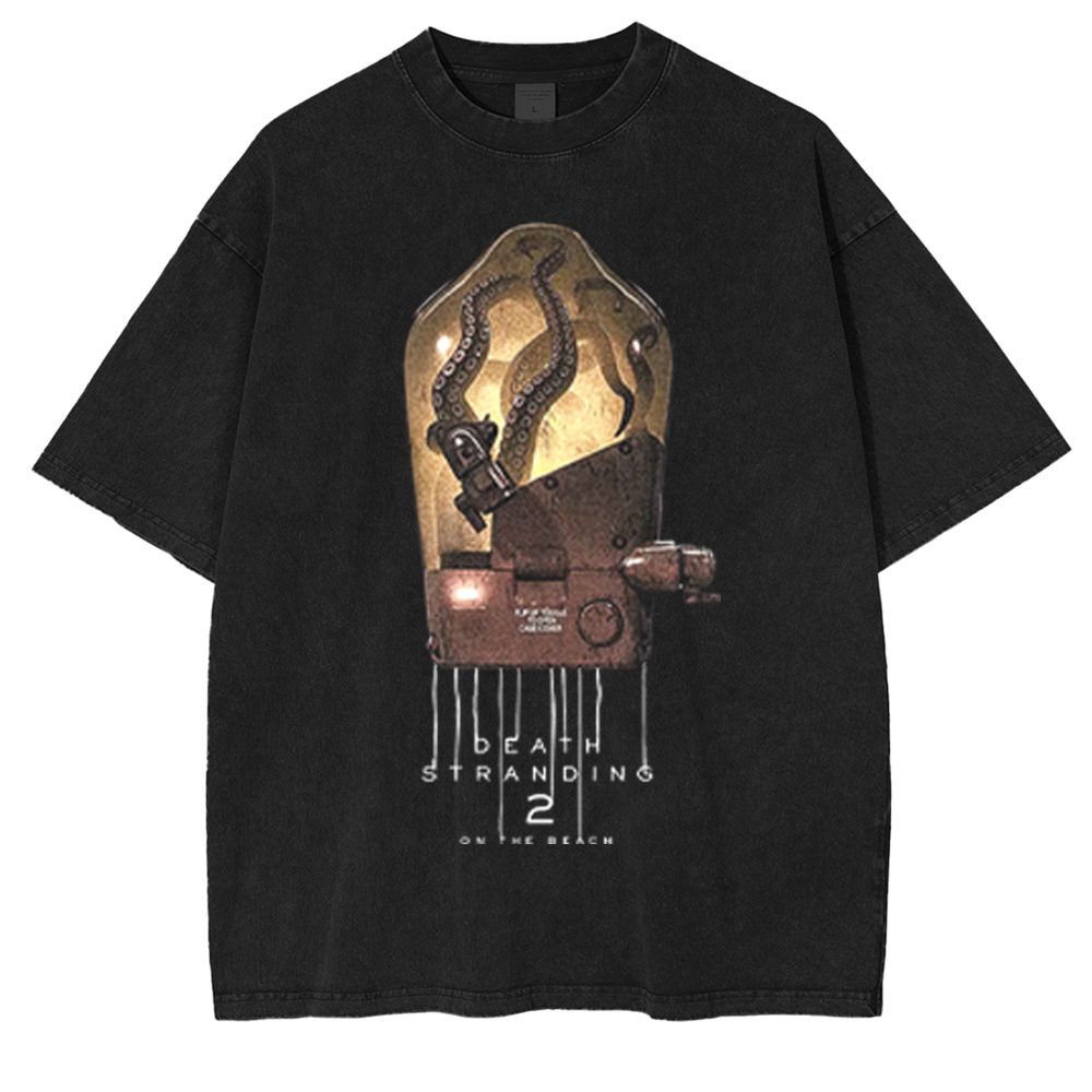 Death Stranding 2 Drawbridge Washed Unisex T-Shirt