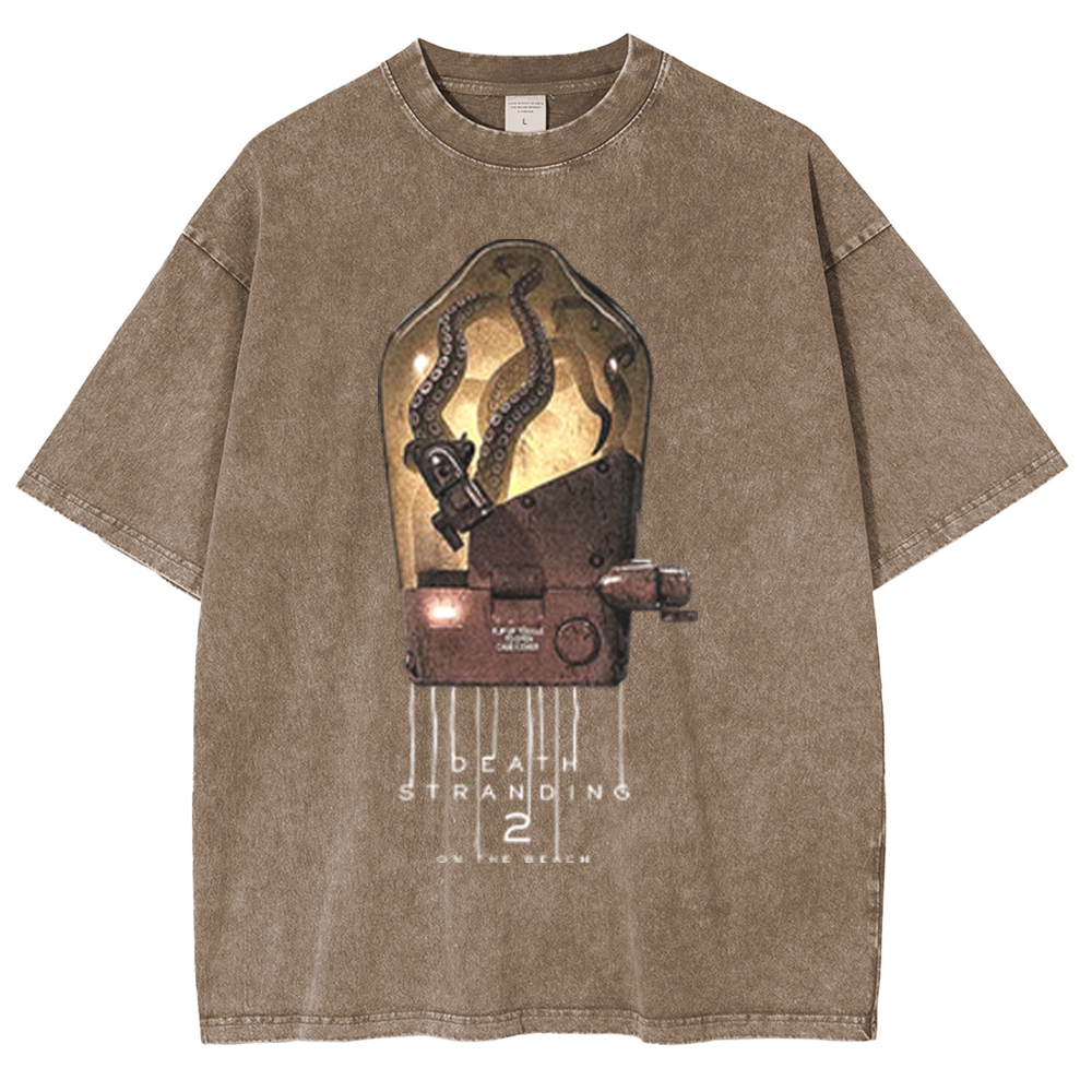 Death Stranding 2 Drawbridge Washed Unisex T-Shirt