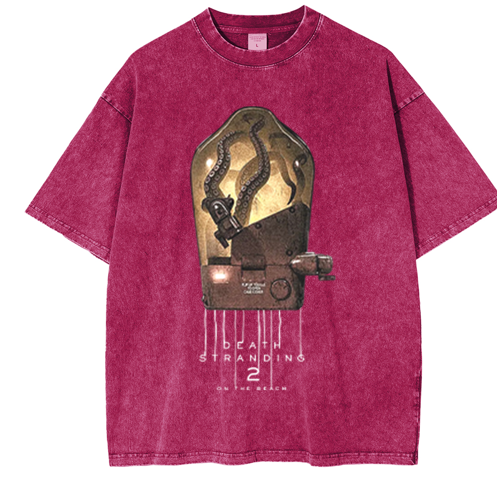 Death Stranding 2 Drawbridge Washed Unisex T-Shirt