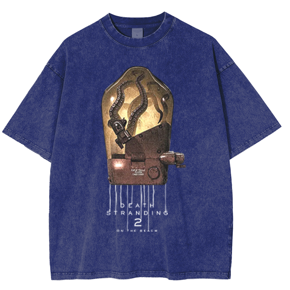 Death Stranding 2 Drawbridge Washed Unisex T-Shirt