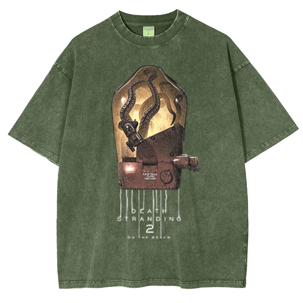 Death Stranding 2 Drawbridge Washed Unisex T-Shirt