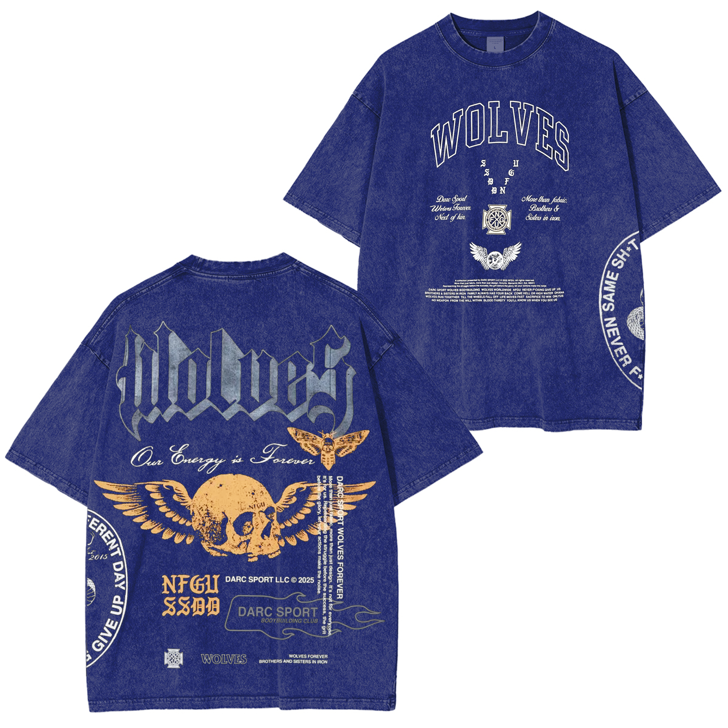 Dark wolf gym Washed T-shirt/Crewneck/Hoodie