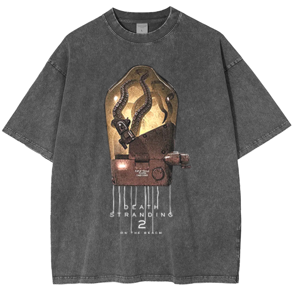 Death Stranding 2 Drawbridge Washed Unisex T-Shirt
