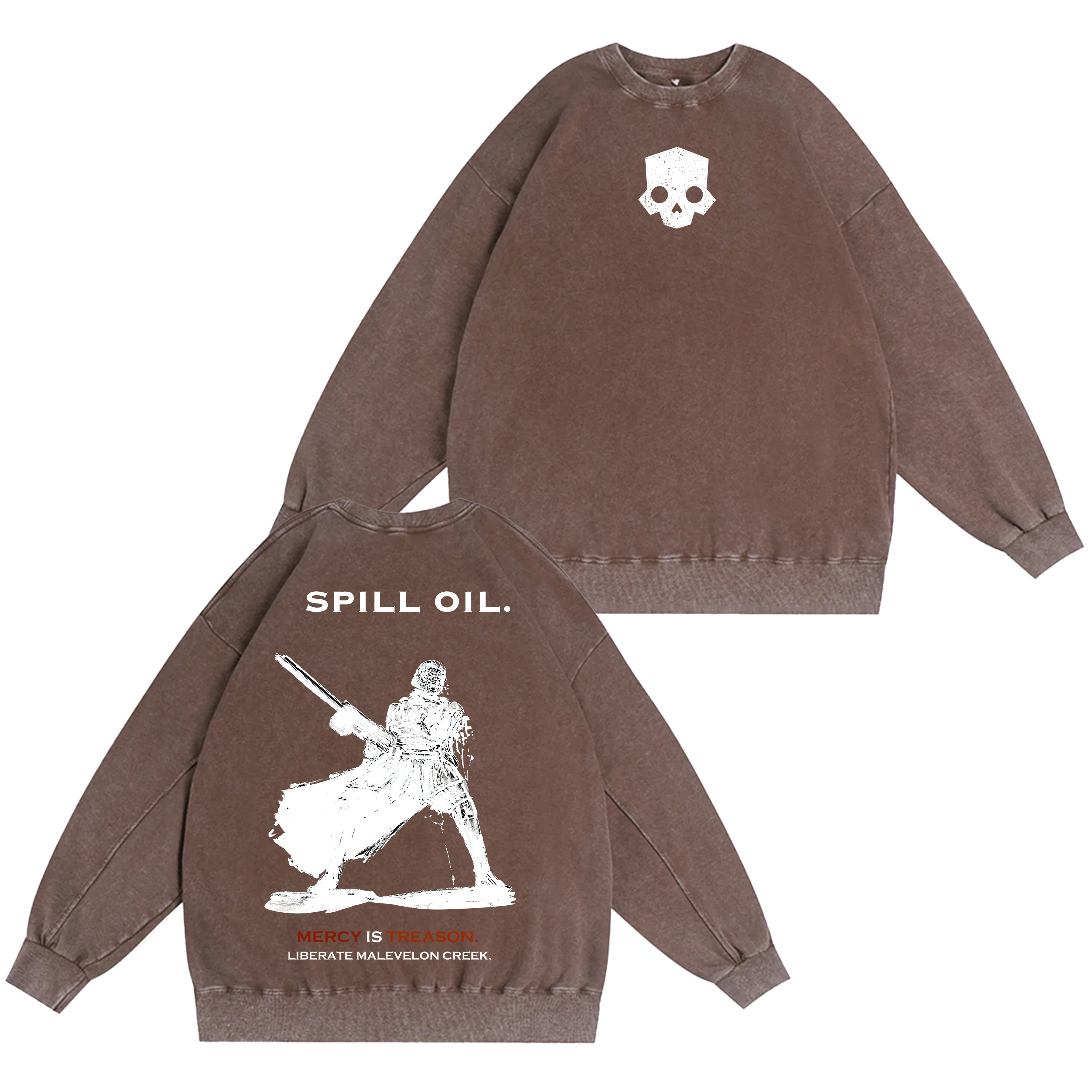 Helldivers 2 Unisex Washed Crewneck Sweatshirt