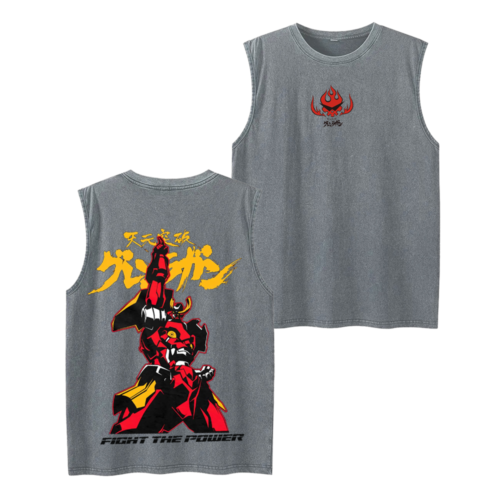 Gurren Lagann Unisex Washed Tank Top