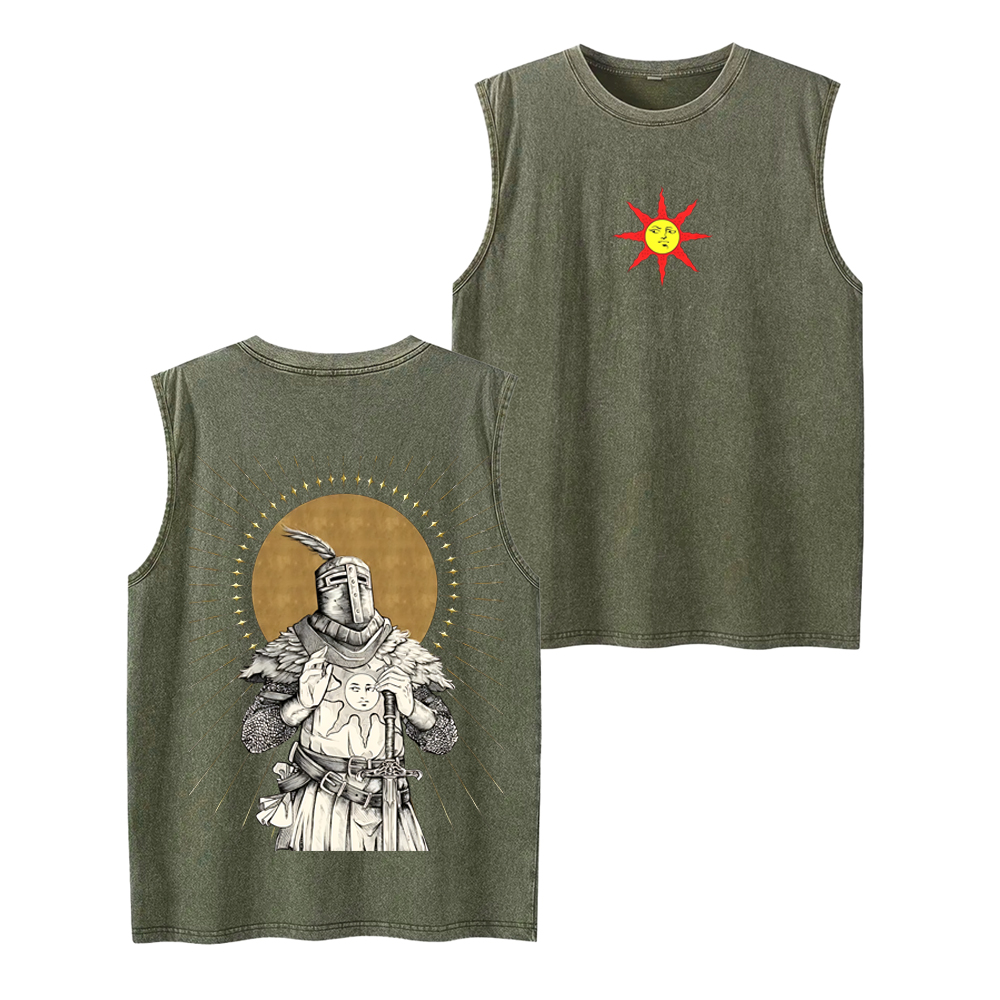 Praise The Sun Unisex Washed Tank Top