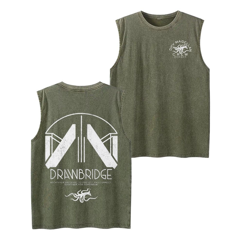 Death Stranding 2 - DHV MAGELLAN Crew Member Unisex Washed Tank Top