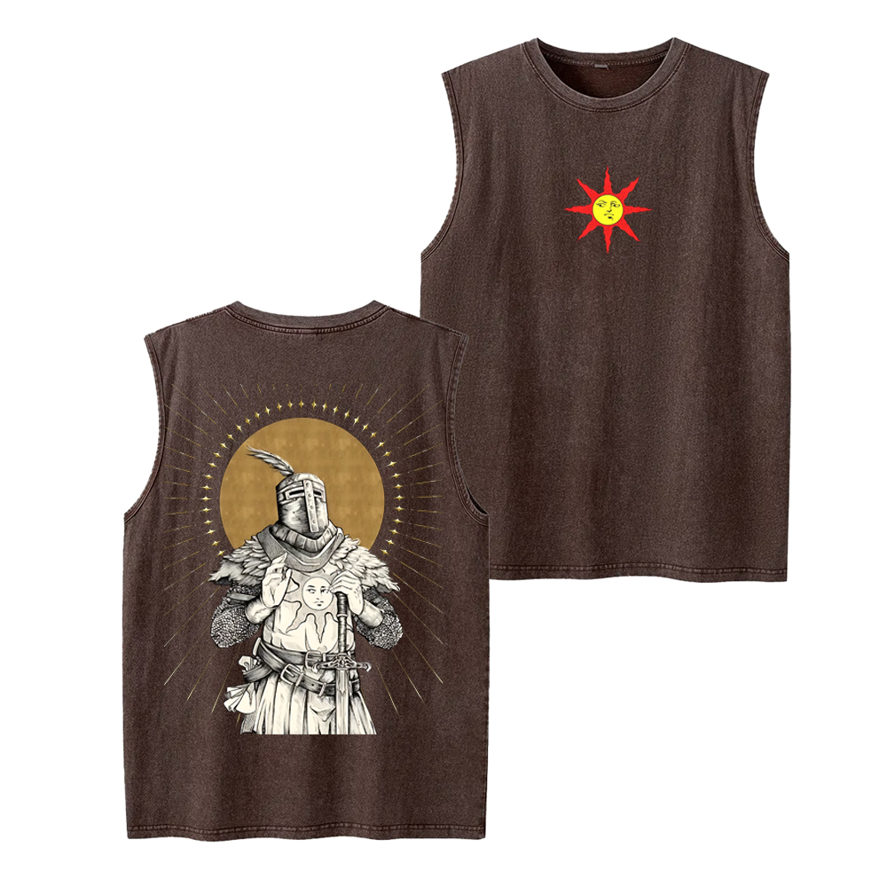 Praise The Sun Unisex Washed Tank Top