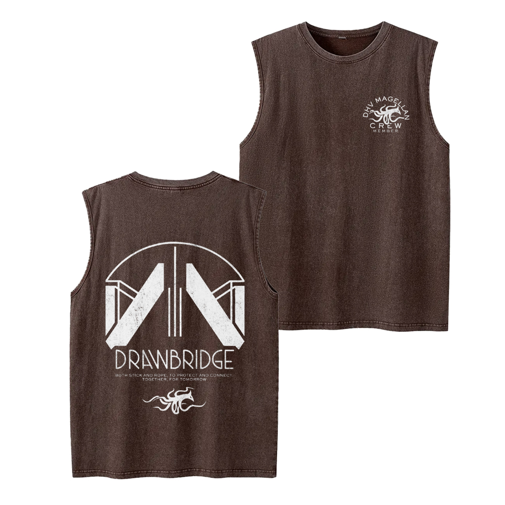 Death Stranding 2 - DHV MAGELLAN Crew Member Unisex Washed Tank Top