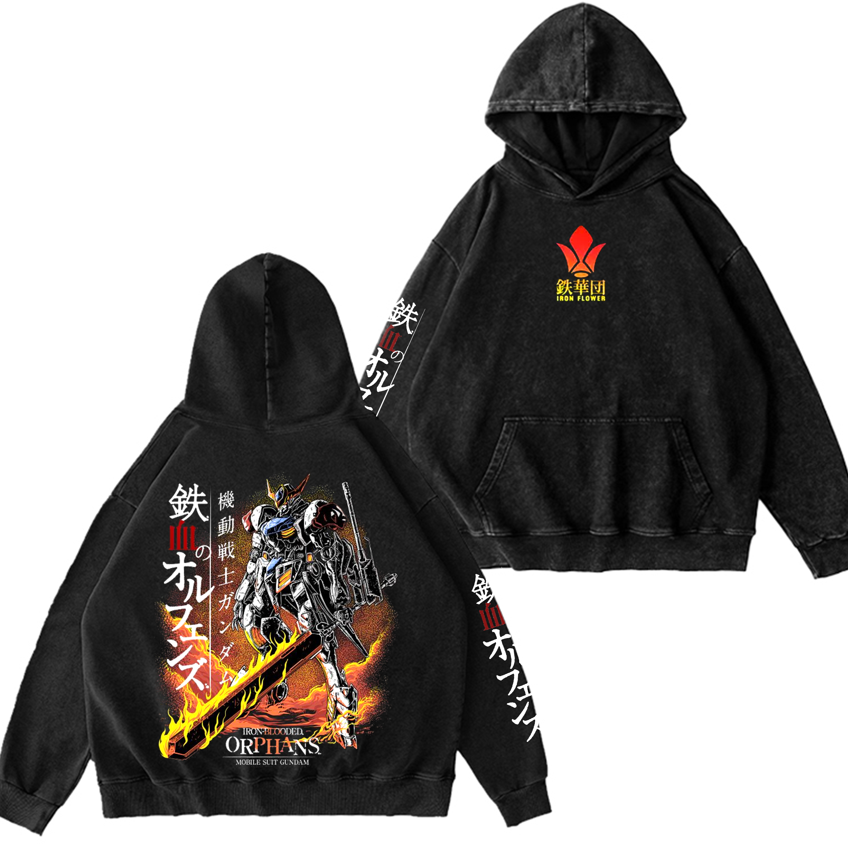 Barbatos Iron Blooded Orphans,Gundam Washed T-shirt/Crewneck/Hoodie
