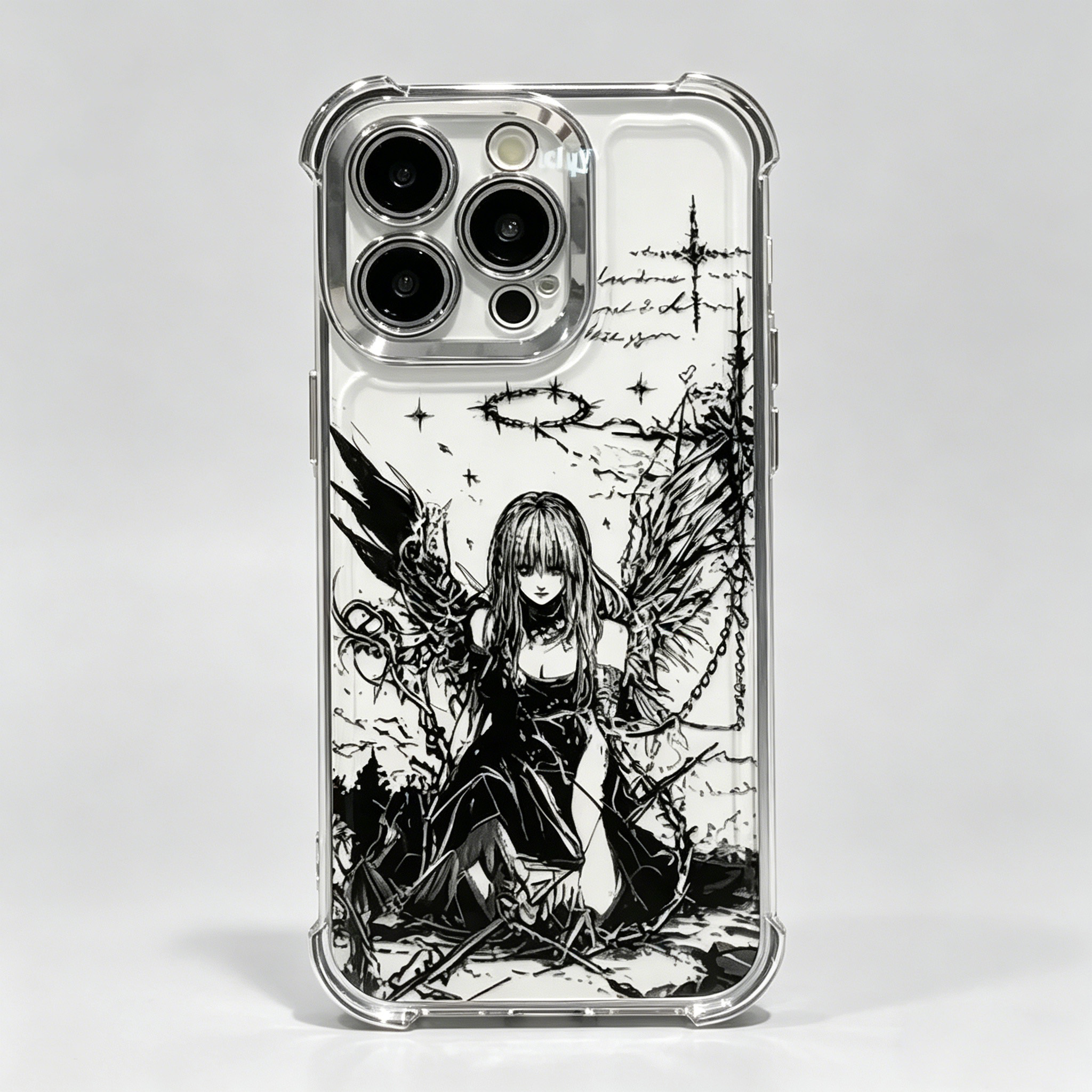 Beyaz Retro Punk Angel Phone Case