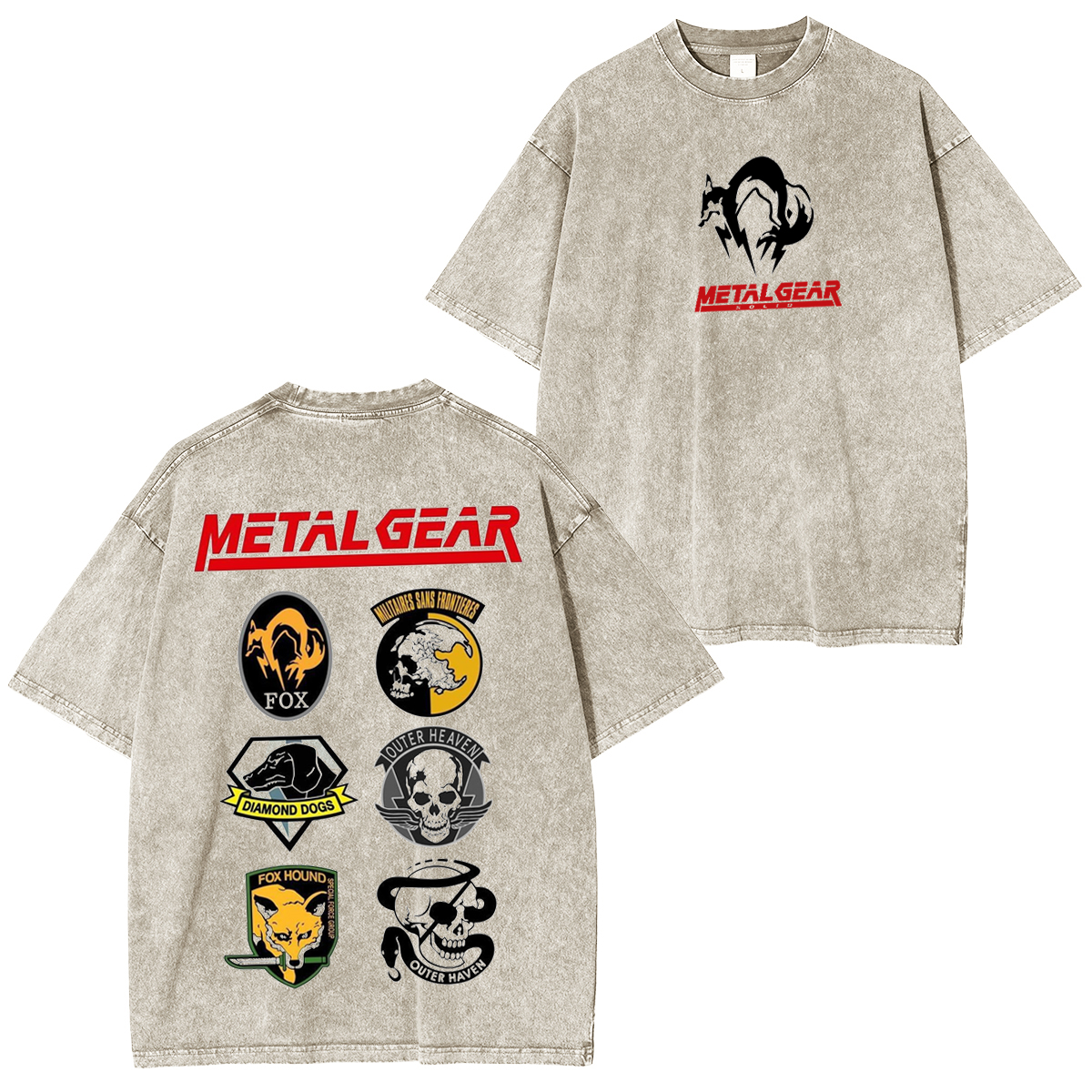 Metal Gear Solid Vintage Unisex Washed T-Shirt
