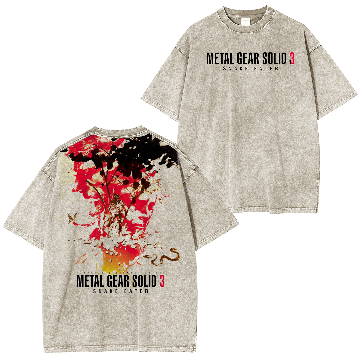 Metal Gear 3 Vintage Unisex Washed T-Shirt