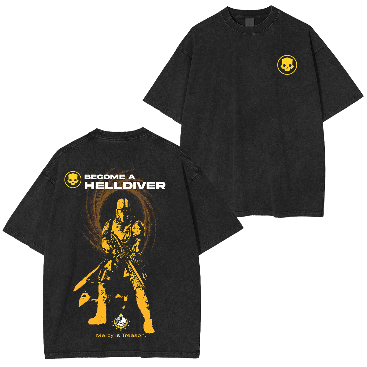 Become a Helldiver Vintage Unisex Washed T-Shirt