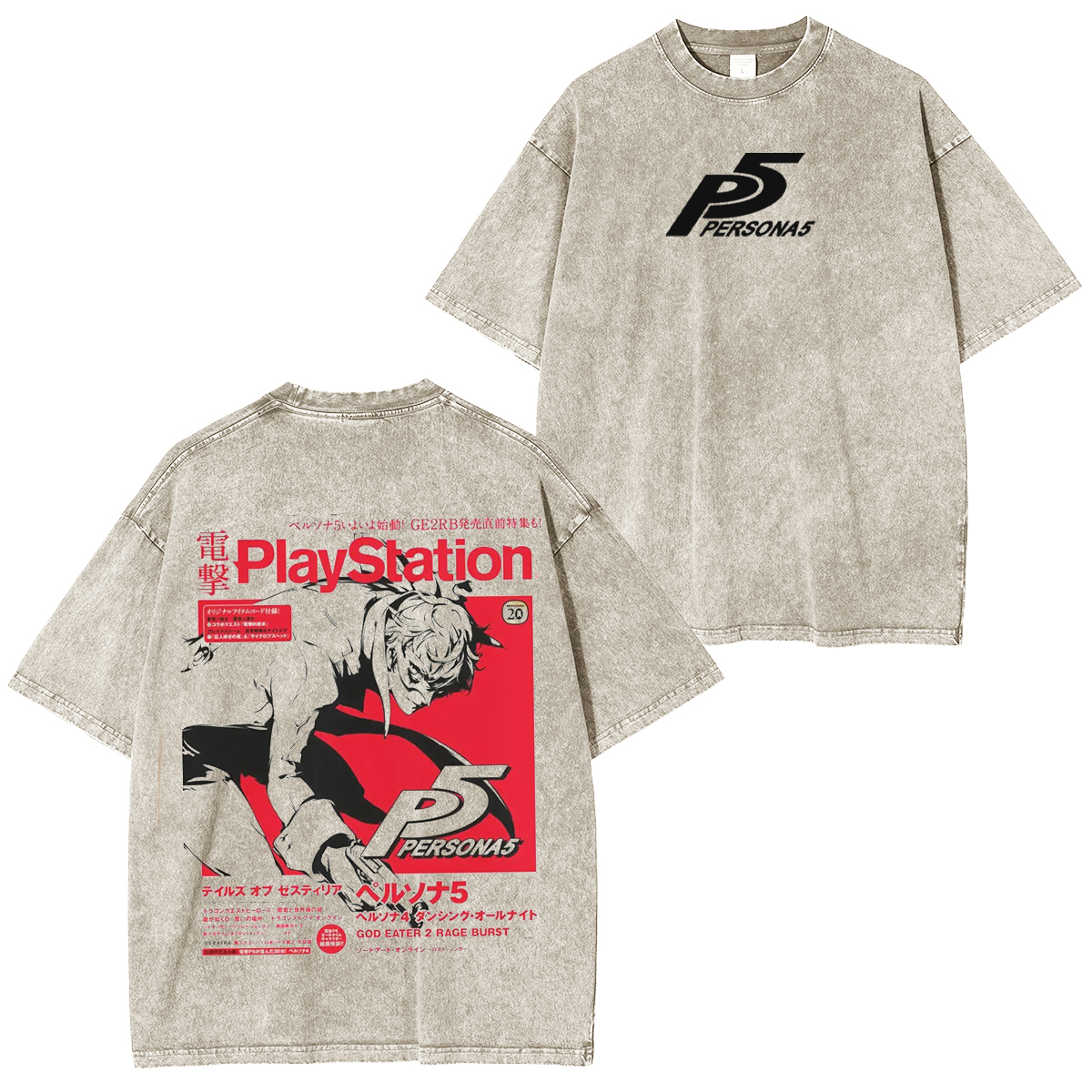 Persona 5 Vintage Unisex Washed T-Shirt