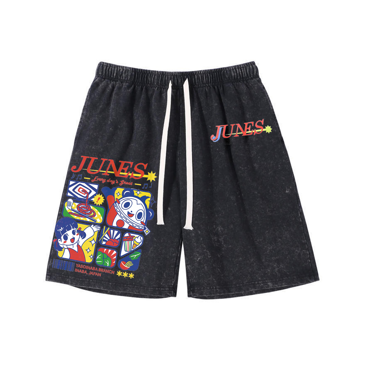 Persona 4 Junes Washed Shorts Loose Sports Shorts