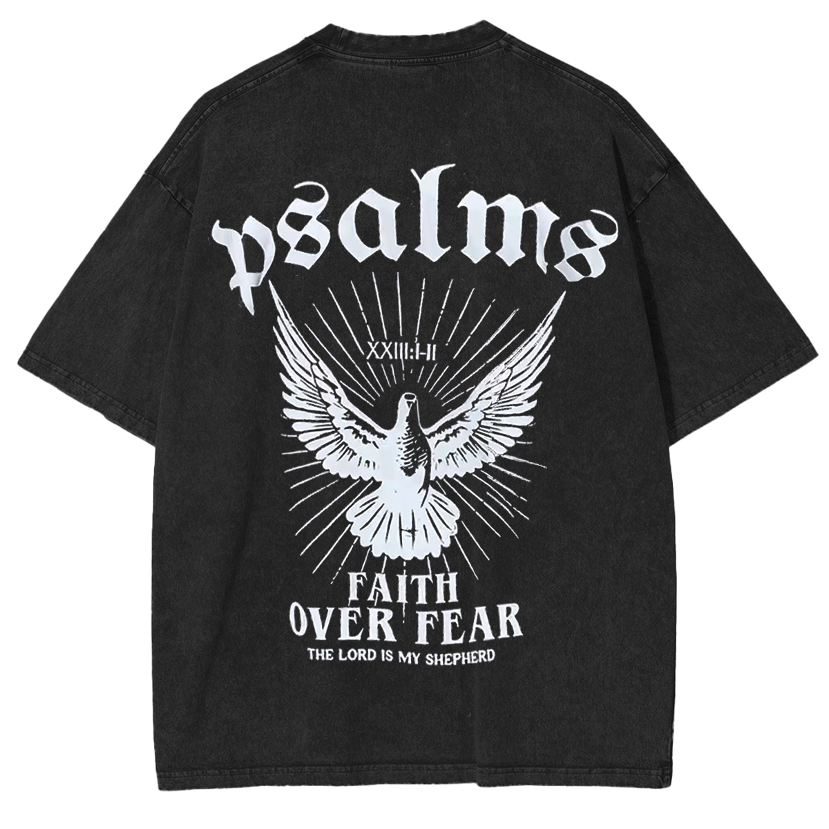 Faith Over Fear, Christian Jesus Bible Verse Vintage Washed Unisex T-Shirt