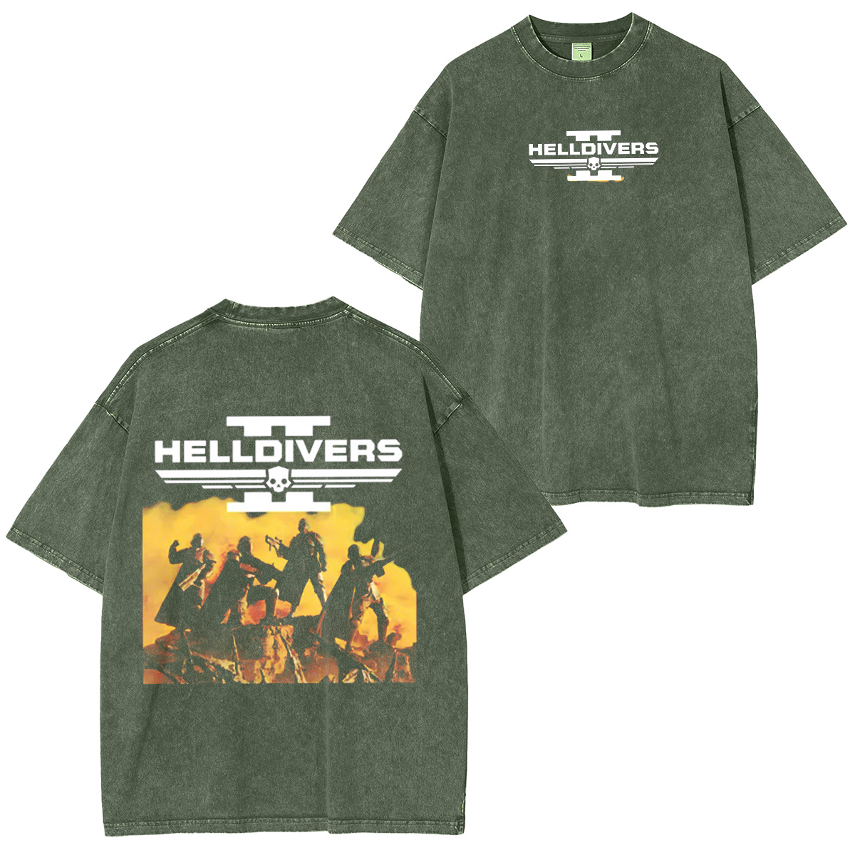 Helldivers Vintage Unisex Washed T-Shirt