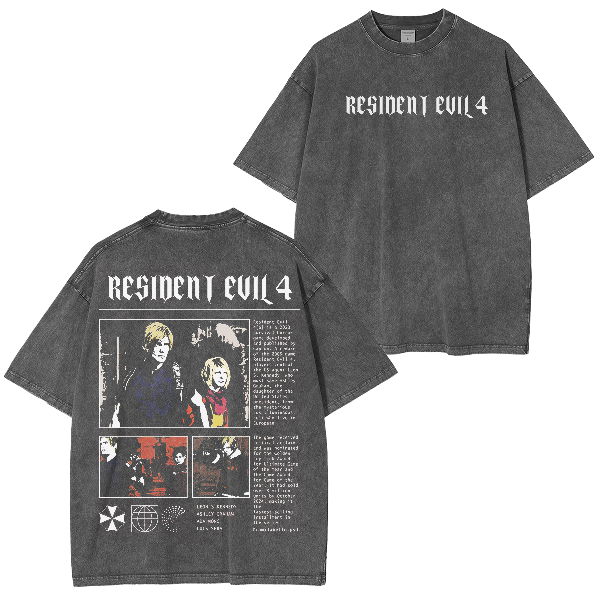 Resident Evil 4 Vintage Unisex Washed T-Shirt