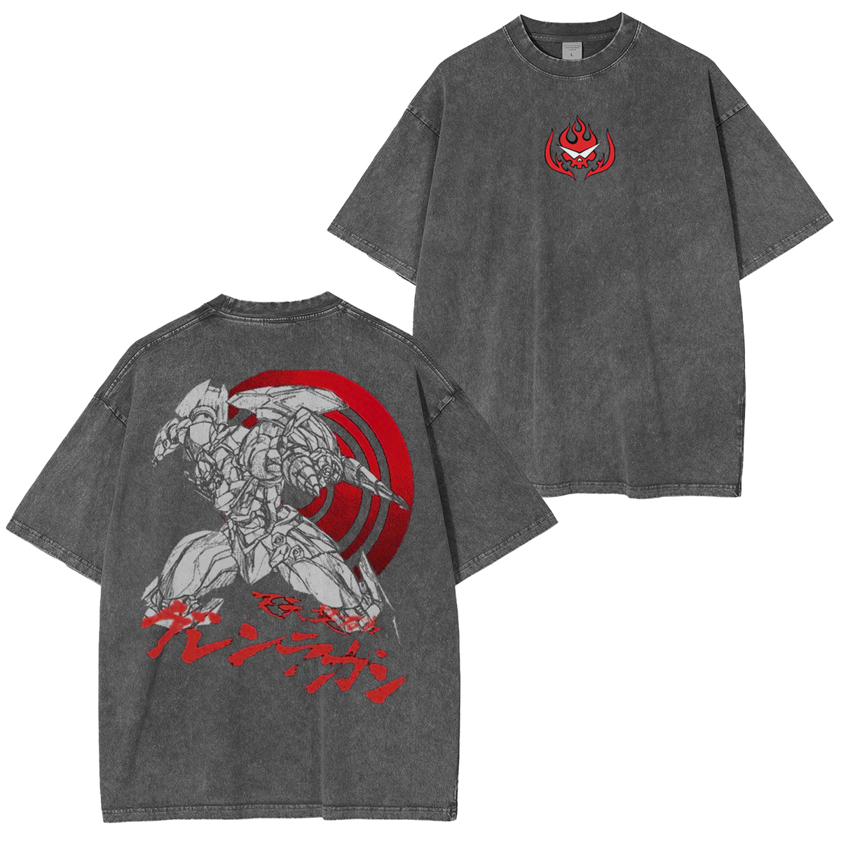 Gurren Lagann Vintage Unisex Washed T-Shirt