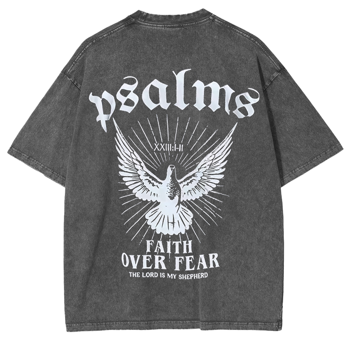 Faith Over Fear, Christian Jesus Bible Verse Vintage Washed Unisex T-Shirt